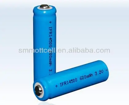 小型リチウムイオン電池 IFR14500 3.2V 500mAh 0