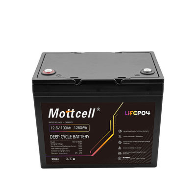 1280Wh 軽量 12V LiFePO4 再充電電池 100Ah LiFePO4 パワーソース IP67 保護